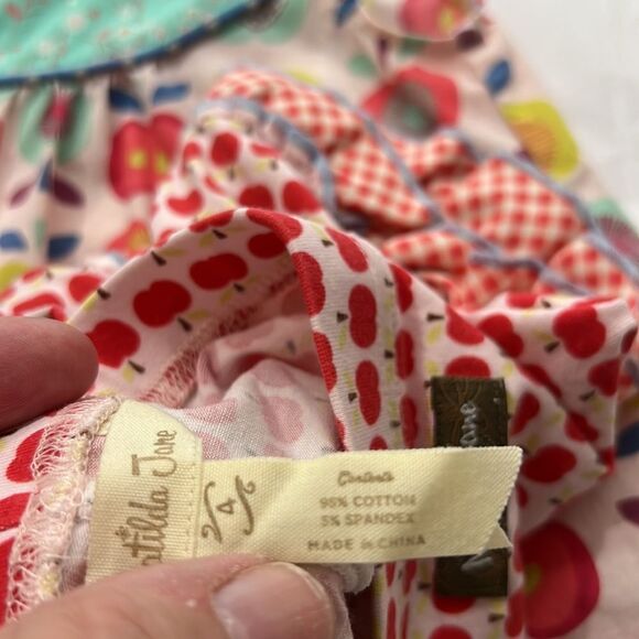 Matilda Jane Apple print tunic and ruffled short bundle EUC size 4 - Picture 14 of 15